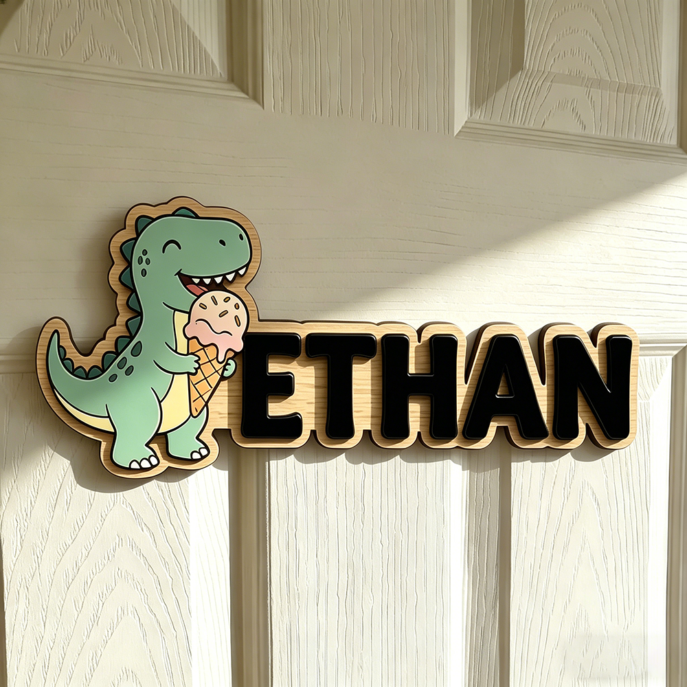 Whimsical Ice Cream Dinosaur C - Baby Nursery Decorations incelemesi ve fiyatı