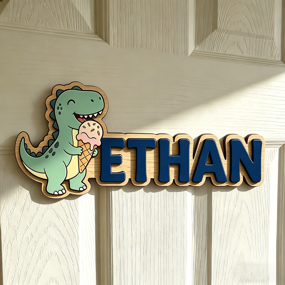 Whimsical Ice Cream Dinosaur C - Baby Nursery Decorations incelemesi ve fiyatı