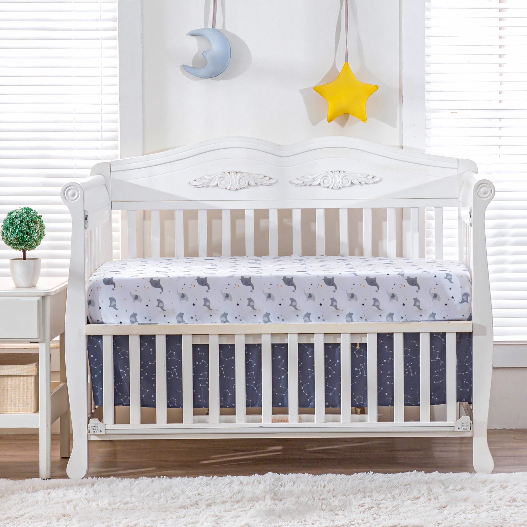 3Pcs Cosmic theme newborn Crib - Baby Nursery Themes Girl incelemesi ve fiyatı