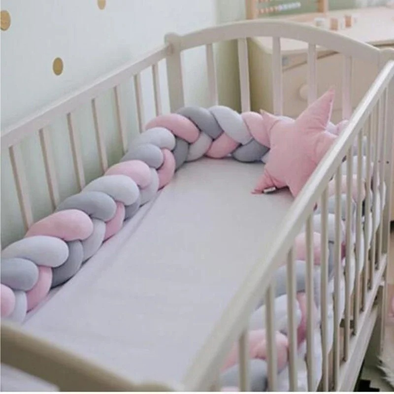Boho Braided Crib Bumper Pillo - Baby Nursery Neutral incelemesi ve fiyatı