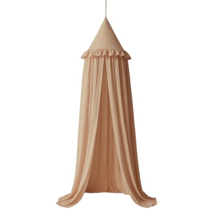 Bed Canopy with Ruffles, Paste - Baby Nursery Neutral incelemesi ve fiyatı