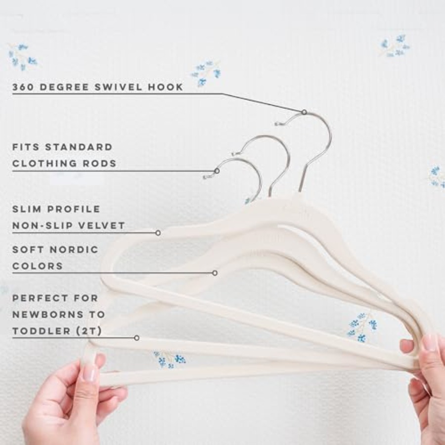 Velvet Baby Hangers NonSlip Ha - Baby Nursery Colors incelemesi ve fiyatı