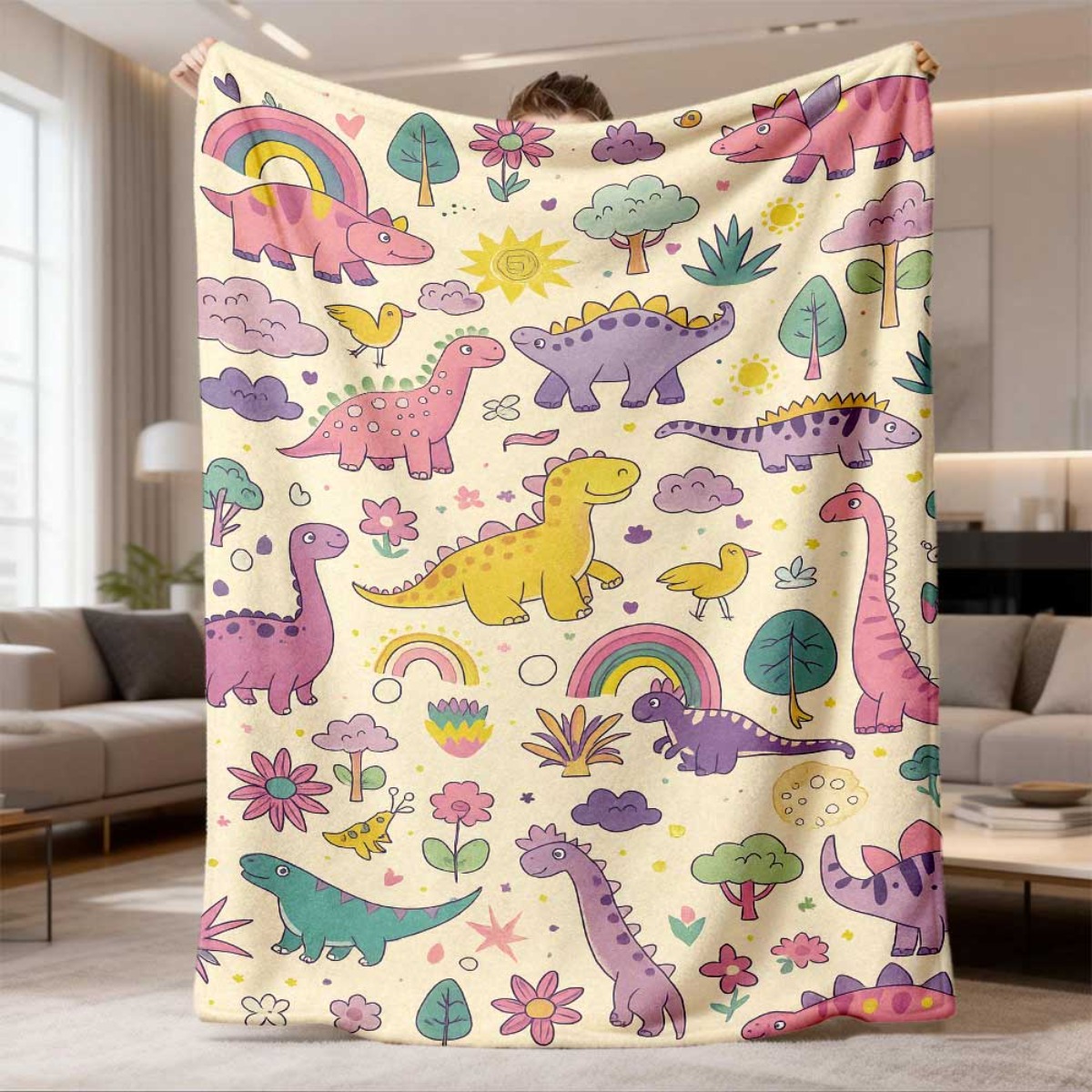Super Cute Dinosaur Rainbow Th - Baby Nursery Themes Girl incelemesi ve fiyatı