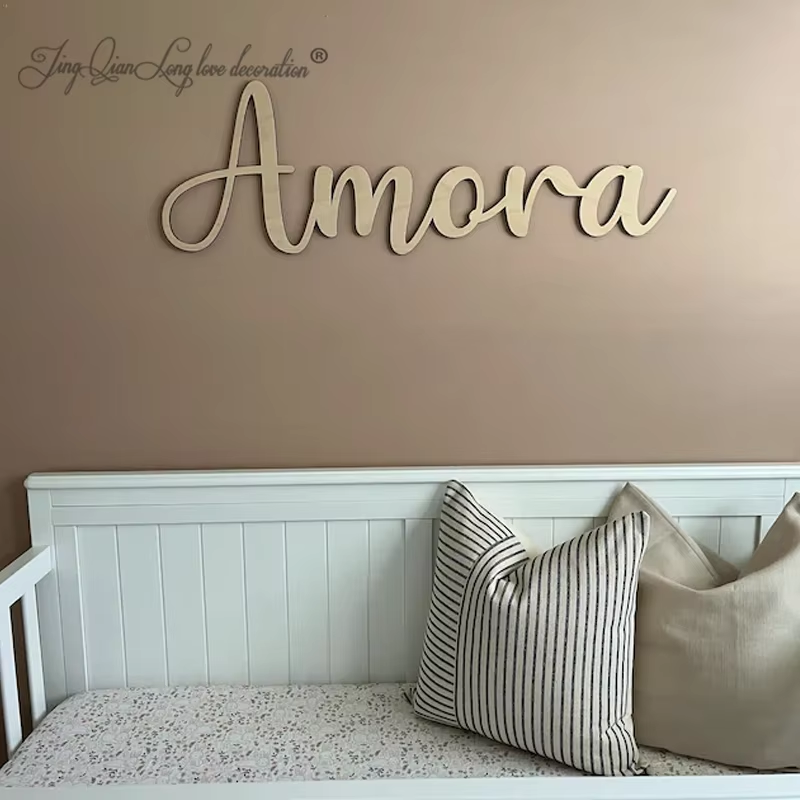 Custom Personalized Wooden Nam - Baby Nursery Name Sign incelemesi ve fiyatı