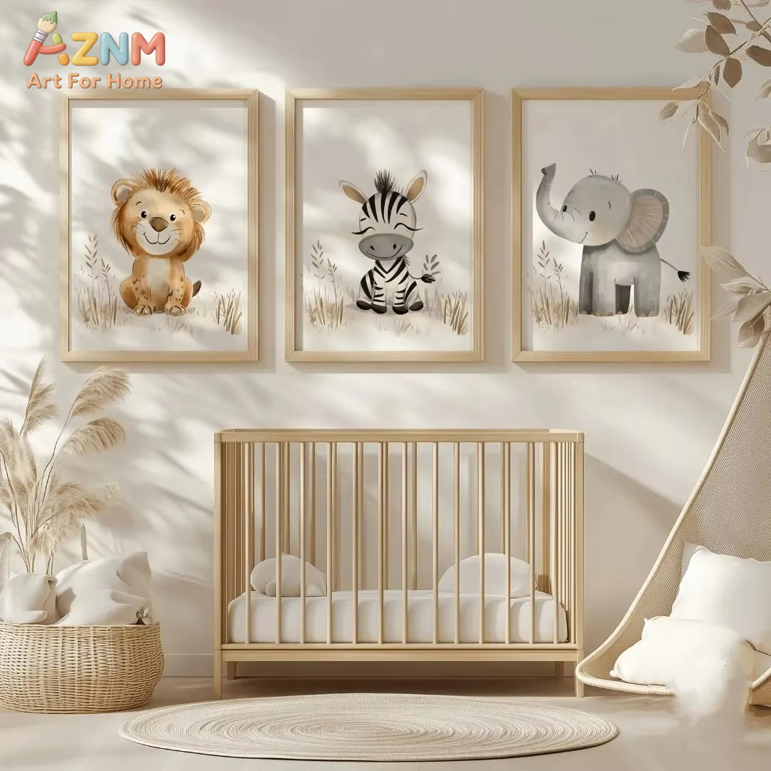 Neutral Nursery Wall Art 3PCS  - Baby Nursery Neutral incelemesi ve fiyatı