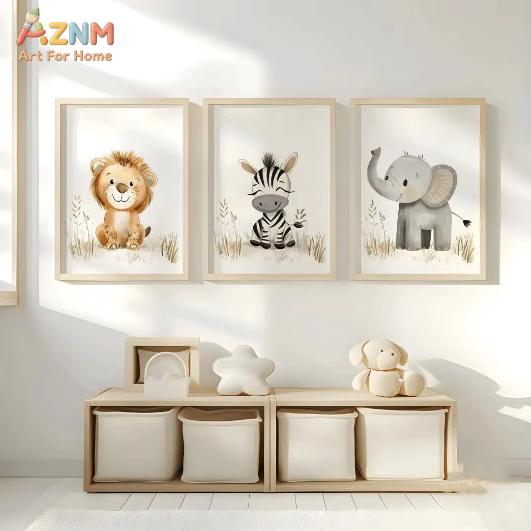 Neutral Nursery Wall Art 3PCS  - Baby Nursery Neutral incelemesi ve fiyatı