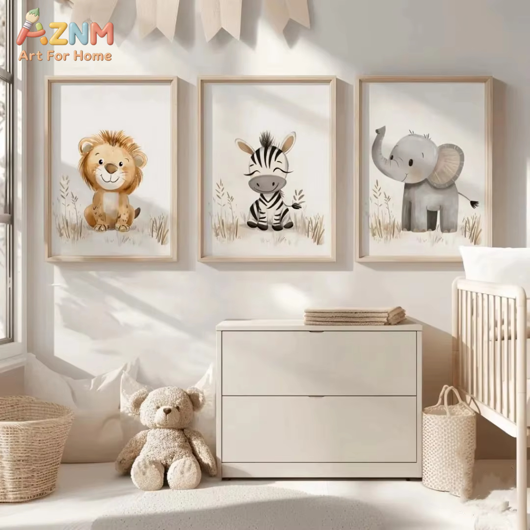 Neutral Nursery Wall Art 3PCS  - Baby Nursery Neutral incelemesi ve fiyatı