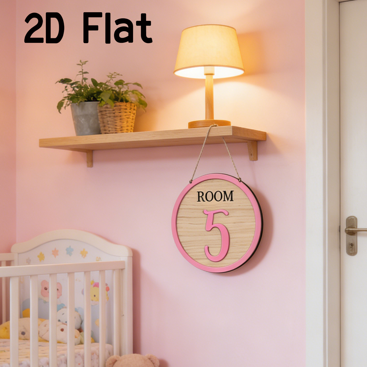 1Pc Cutom Pink Room Number Woo - Baby Nursery Decorations incelemesi ve fiyatı