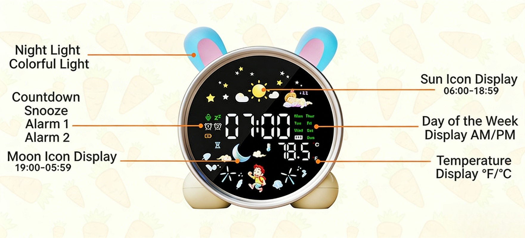 Kids Alarm Clock Ready to Rise - Sound Sleep Trainer Clock incelemesi ve fiyatı