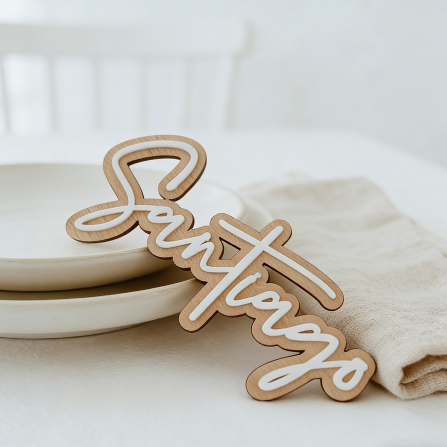 1Pc Custom Name Cute White Woo - Baby Nursery Decorations incelemesi ve fiyatı