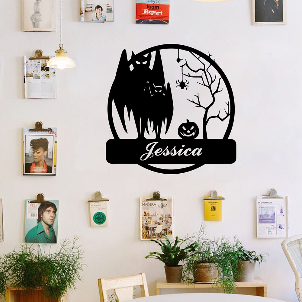 1PC Hot Sale Bat Halloween Cus - Wall Decal Nursery incelemesi ve fiyatı
