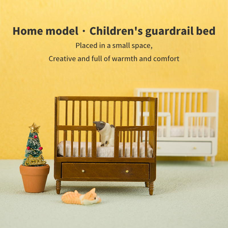 1:12 Miniature White Wood Baby - Baby Nursery Drawers incelemesi ve fiyatı