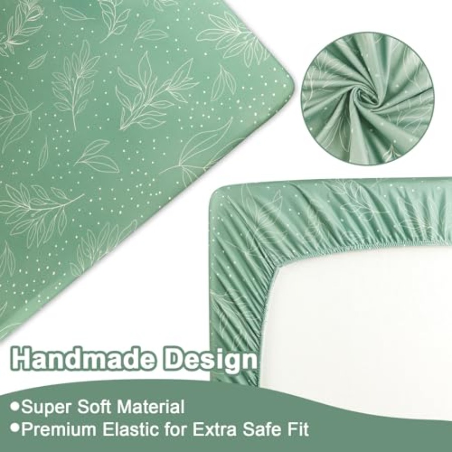 Green Crib Bedding Set 4-Piece - Baby Nursery Neutral incelemesi ve fiyatı