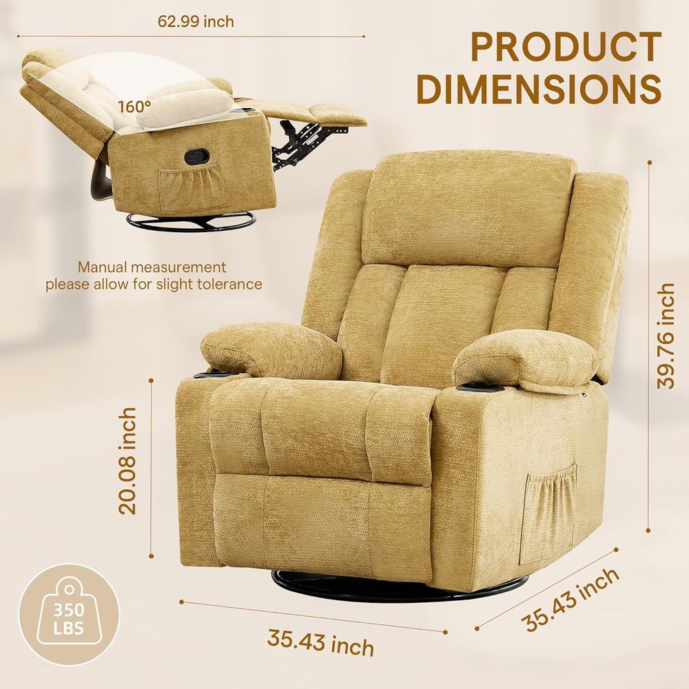 360° Swivel Rocker Recliner Ch - Rocking Chair Nursery incelemesi ve fiyatı
