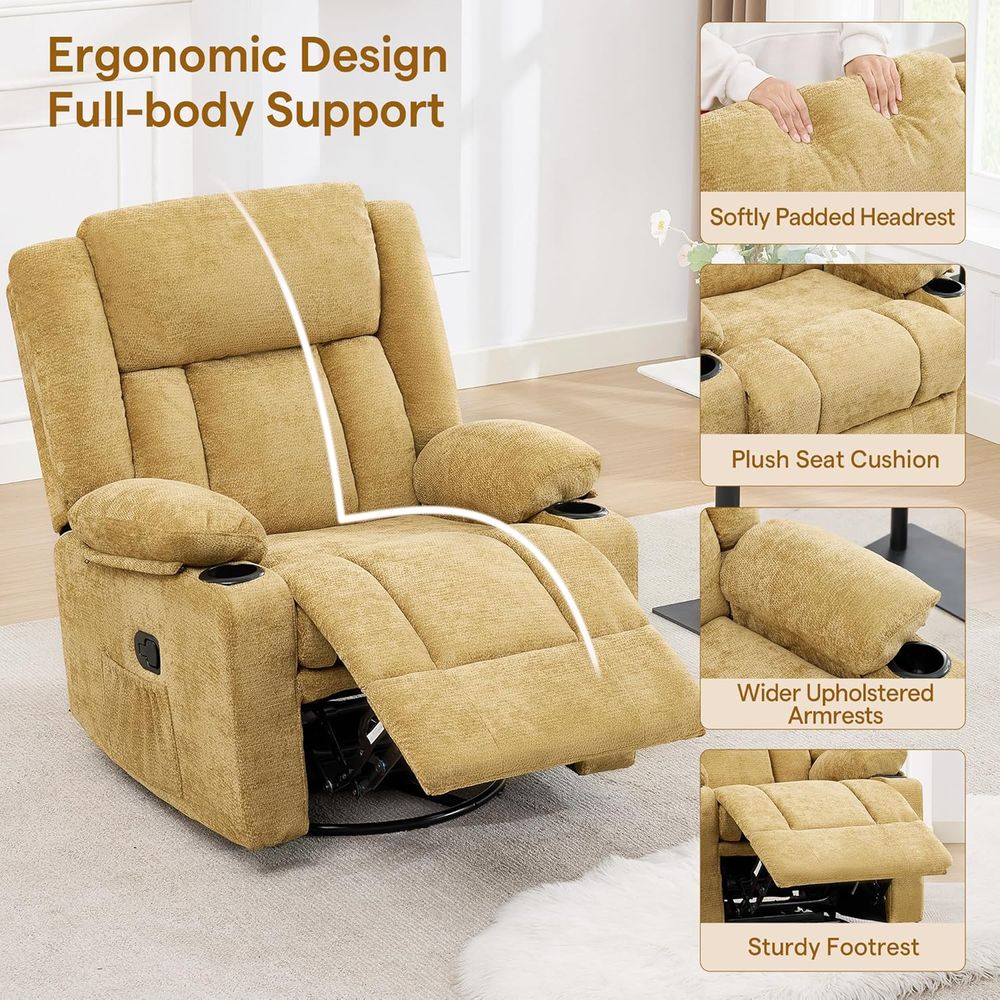 360° Swivel Rocker Recliner Ch - Rocking Chair Nursery incelemesi ve fiyatı