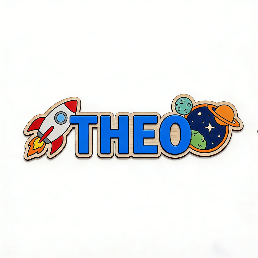 Personalized Space Rocket Name - Baby Nursery Name Sign incelemesi ve fiyatı