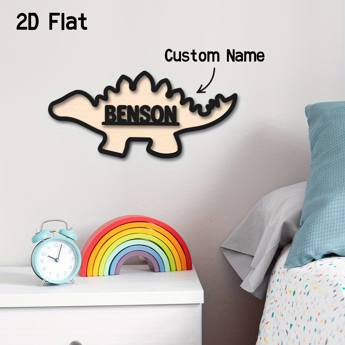 1Pc Cutom Dinosaur Wooden Acry - Baby Nursery Decorations incelemesi ve fiyatı