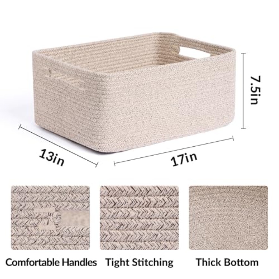 Large Storage Baskets for Orga - Baby Nursery Stores incelemesi ve fiyatı