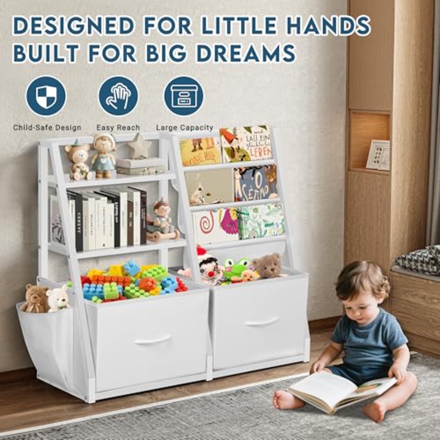Bookshelf and Toy Storage Book - Baby Nursery Drawers incelemesi ve fiyatı