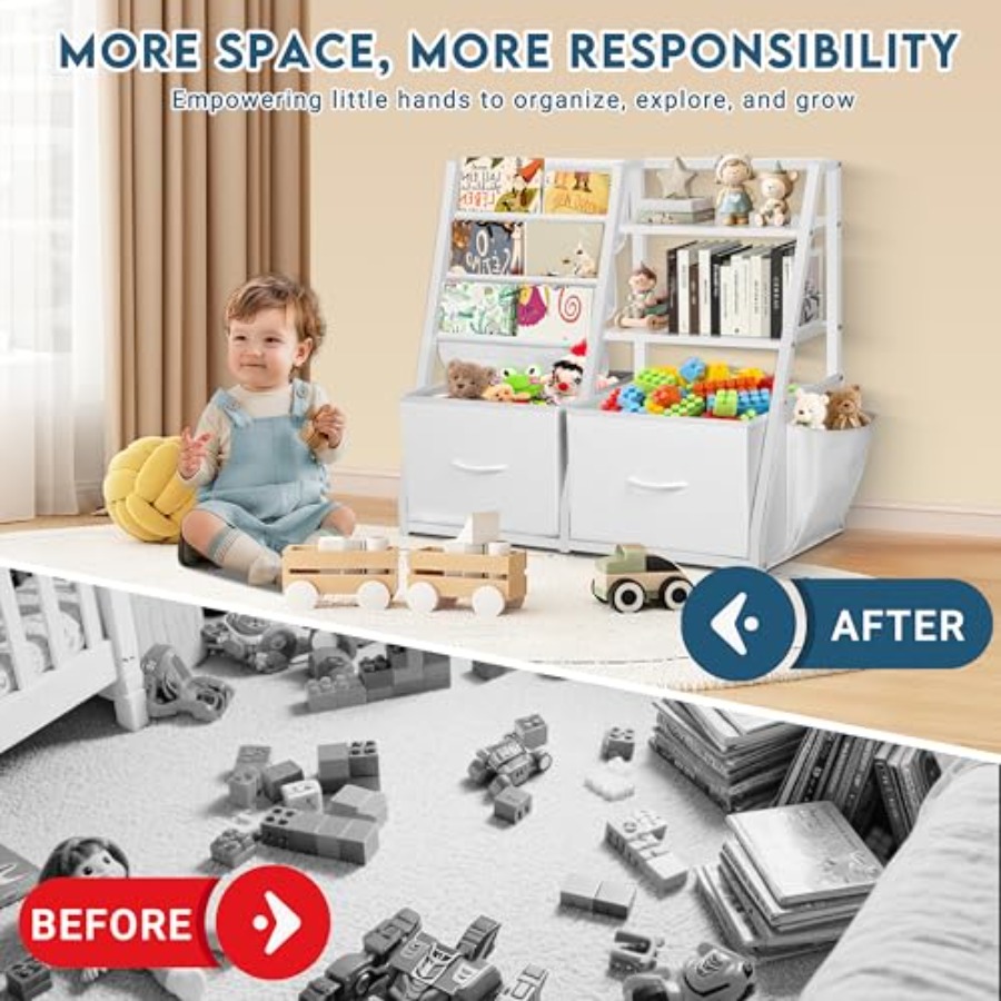 Bookshelf and Toy Storage Book - Baby Nursery Drawers incelemesi ve fiyatı