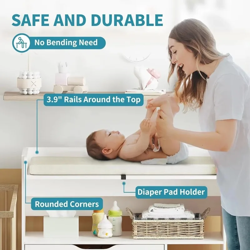 Contemporary minimalist MDF wh - Baby Nursery Drawers incelemesi ve fiyatı