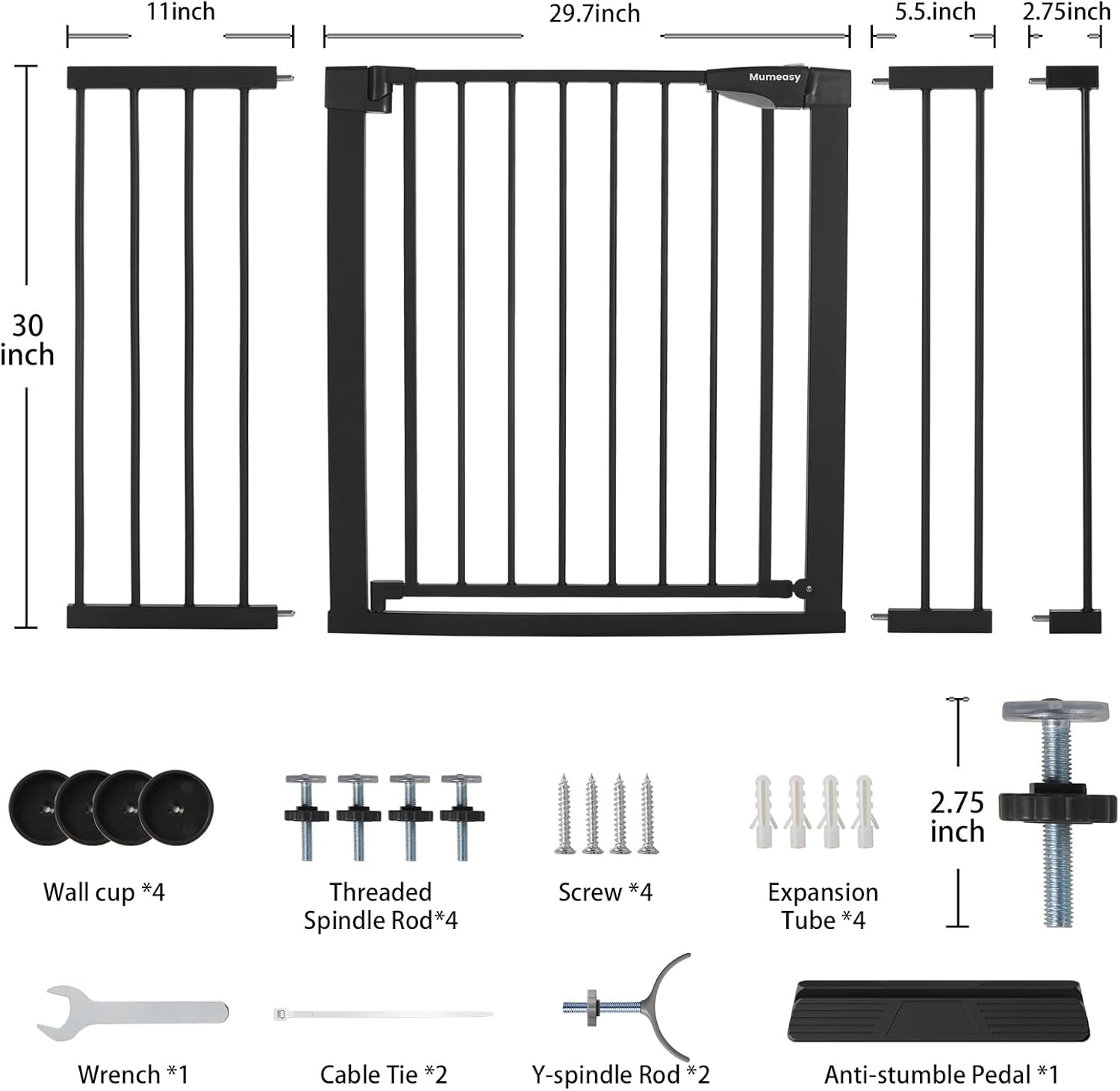 Extra Wide Baby Gate 29.7-51