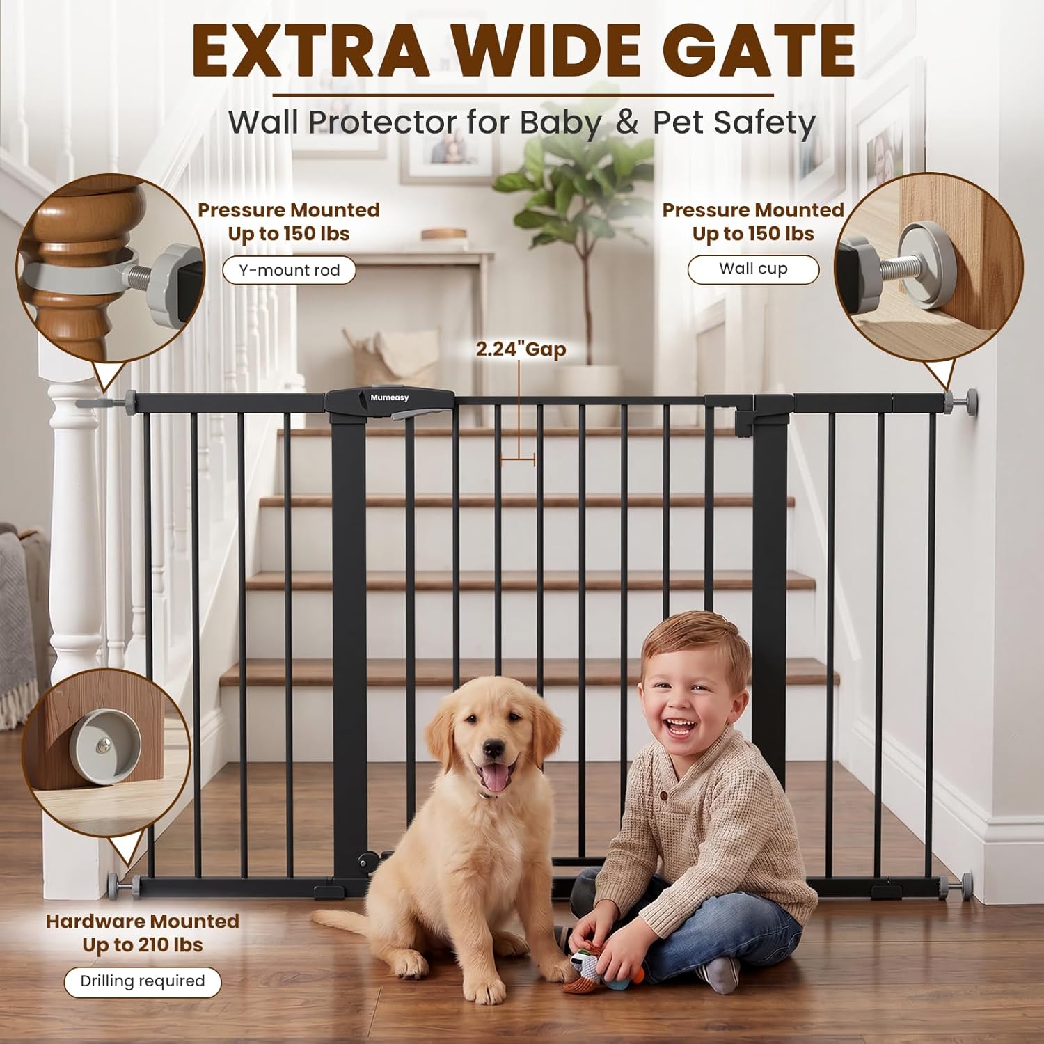 Extra Wide Baby Gate 29.7-51