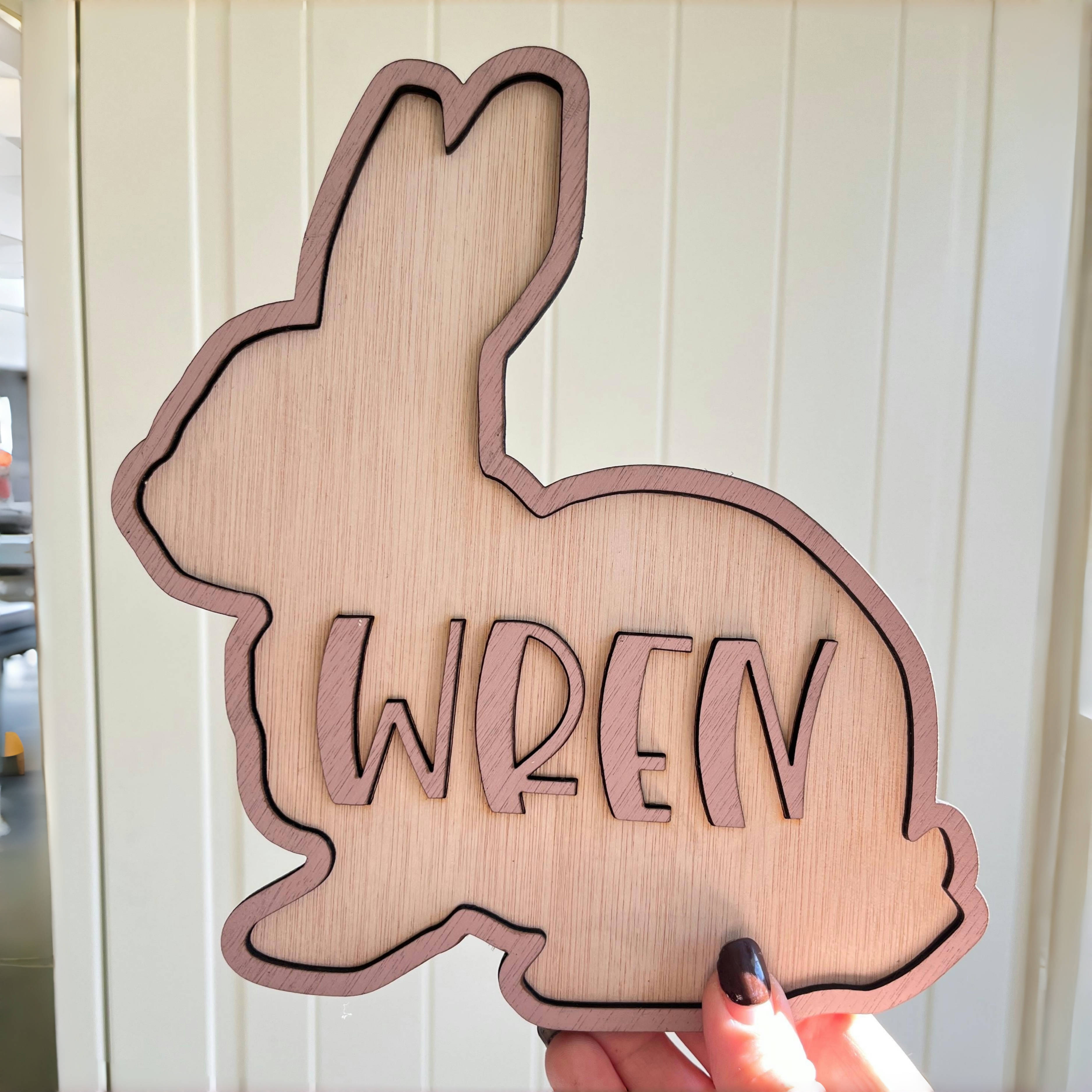 Personalized Bunny Name Wooden - Baby Nursery Name Sign incelemesi ve fiyatı