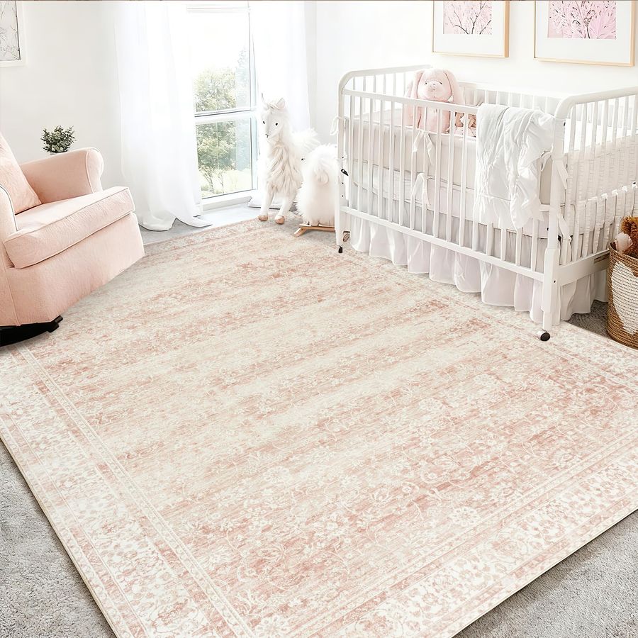 Nursery Rug for Baby Girl 5 x  - Baby Nursery Neutral incelemesi ve fiyatı