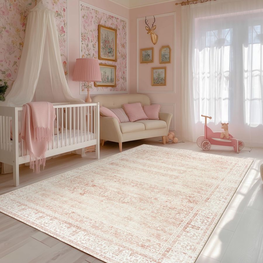Nursery Rug for Baby Girl 5 x  - Baby Nursery Neutral incelemesi ve fiyatı