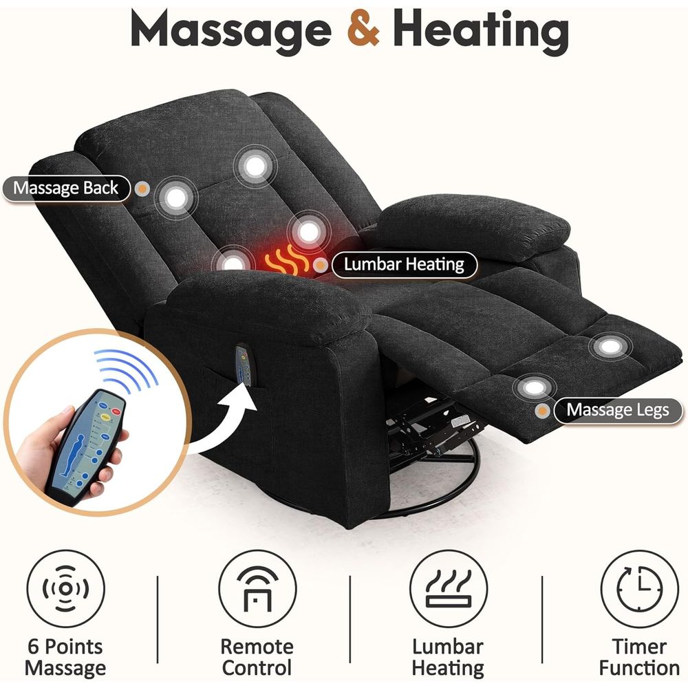 Luxury 360° Swivel Rocker Recl - Rocking Chair Nursery incelemesi ve fiyatı
