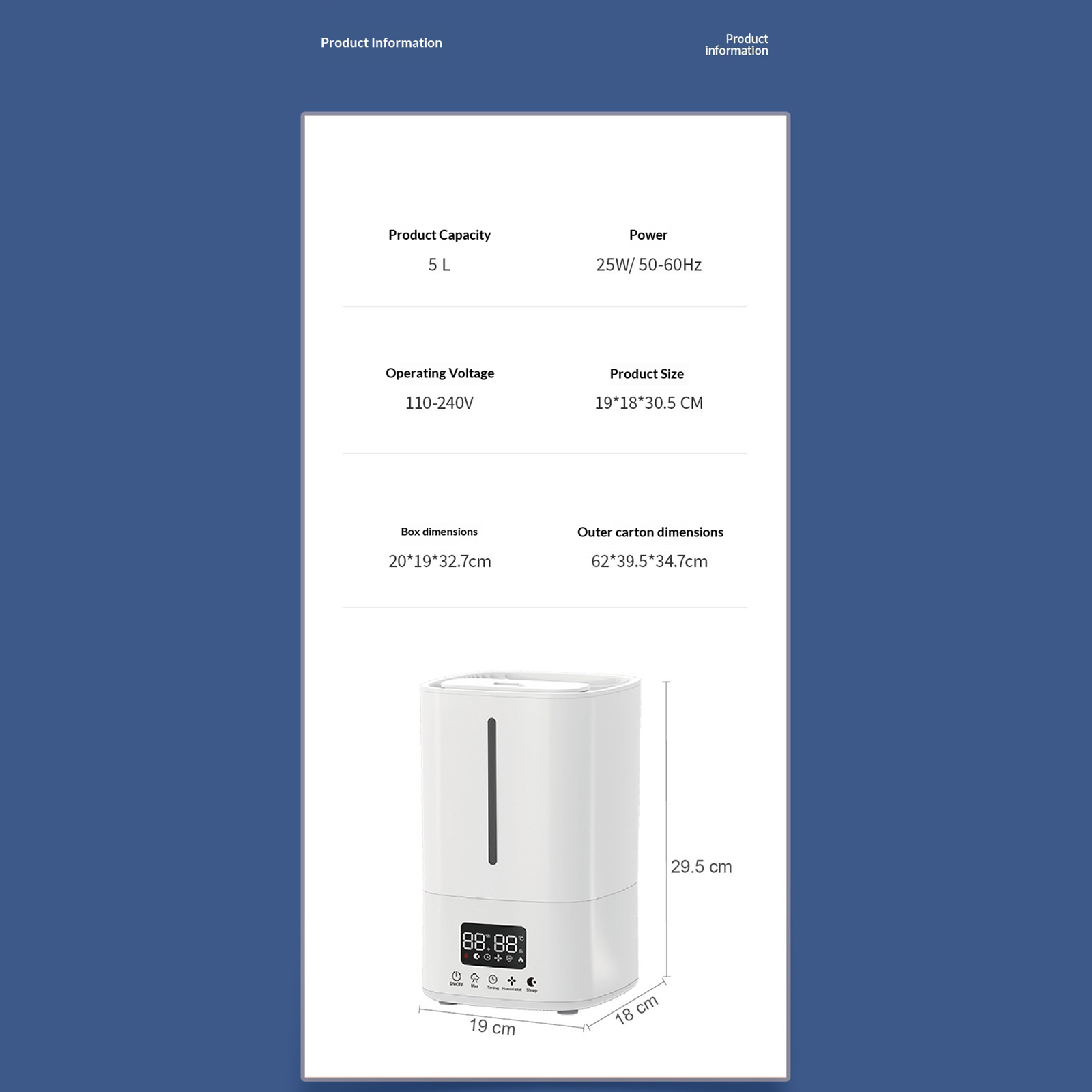 5L Cool Mist Humidifier W/ Air - Baby Nursery Air Purifier incelemesi ve fiyatı