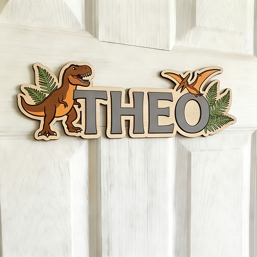 Personalized Dinosaur Name Sig - Baby Nursery Name Sign incelemesi ve fiyatı