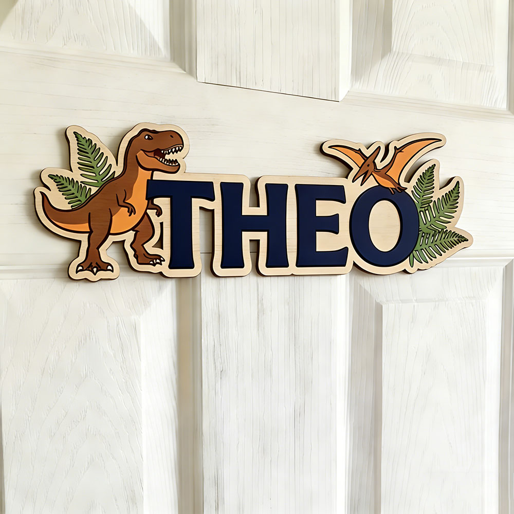 Personalized Dinosaur Name Sig - Baby Nursery Name Sign incelemesi ve fiyatı