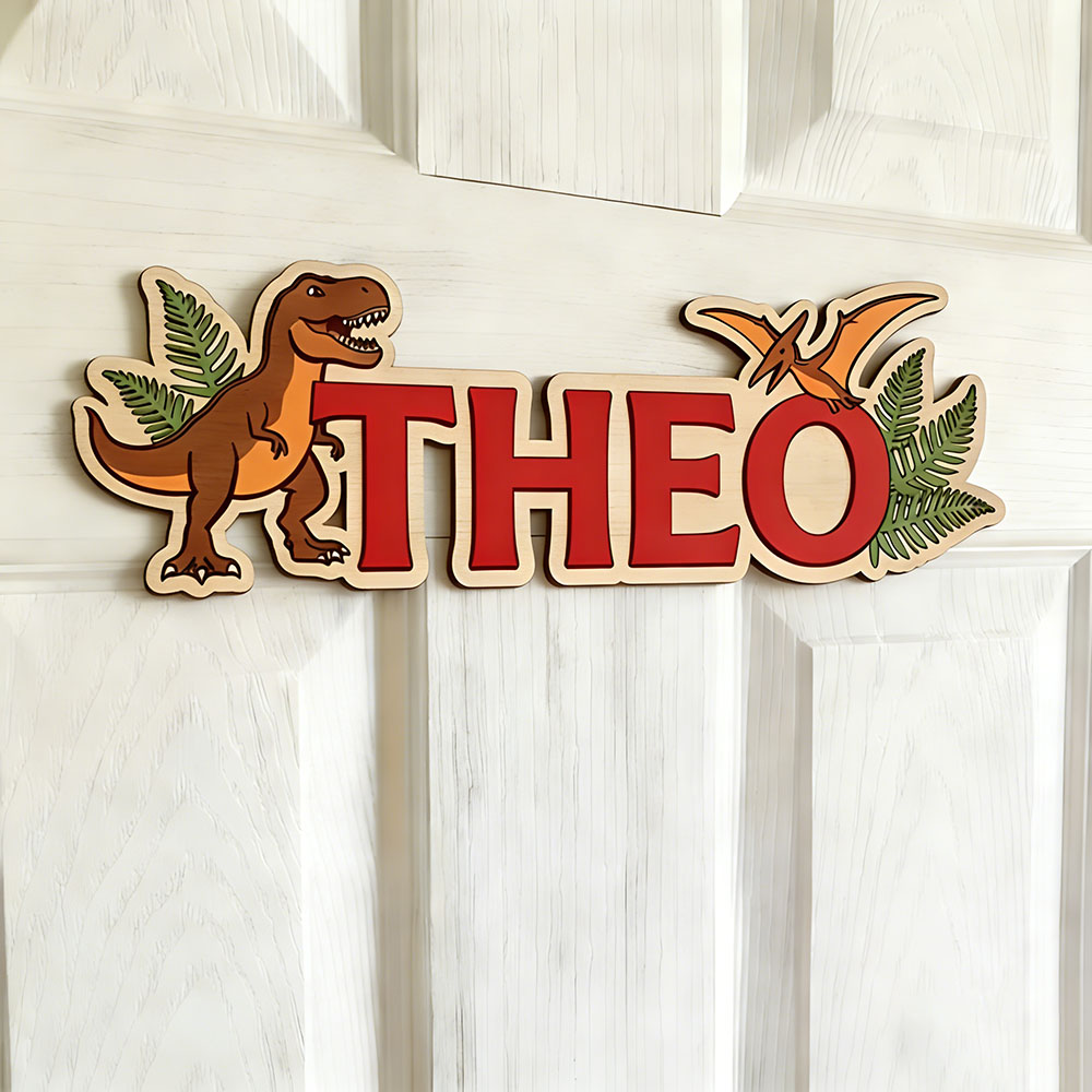Personalized Dinosaur Name Sig - Baby Nursery Name Sign incelemesi ve fiyatı