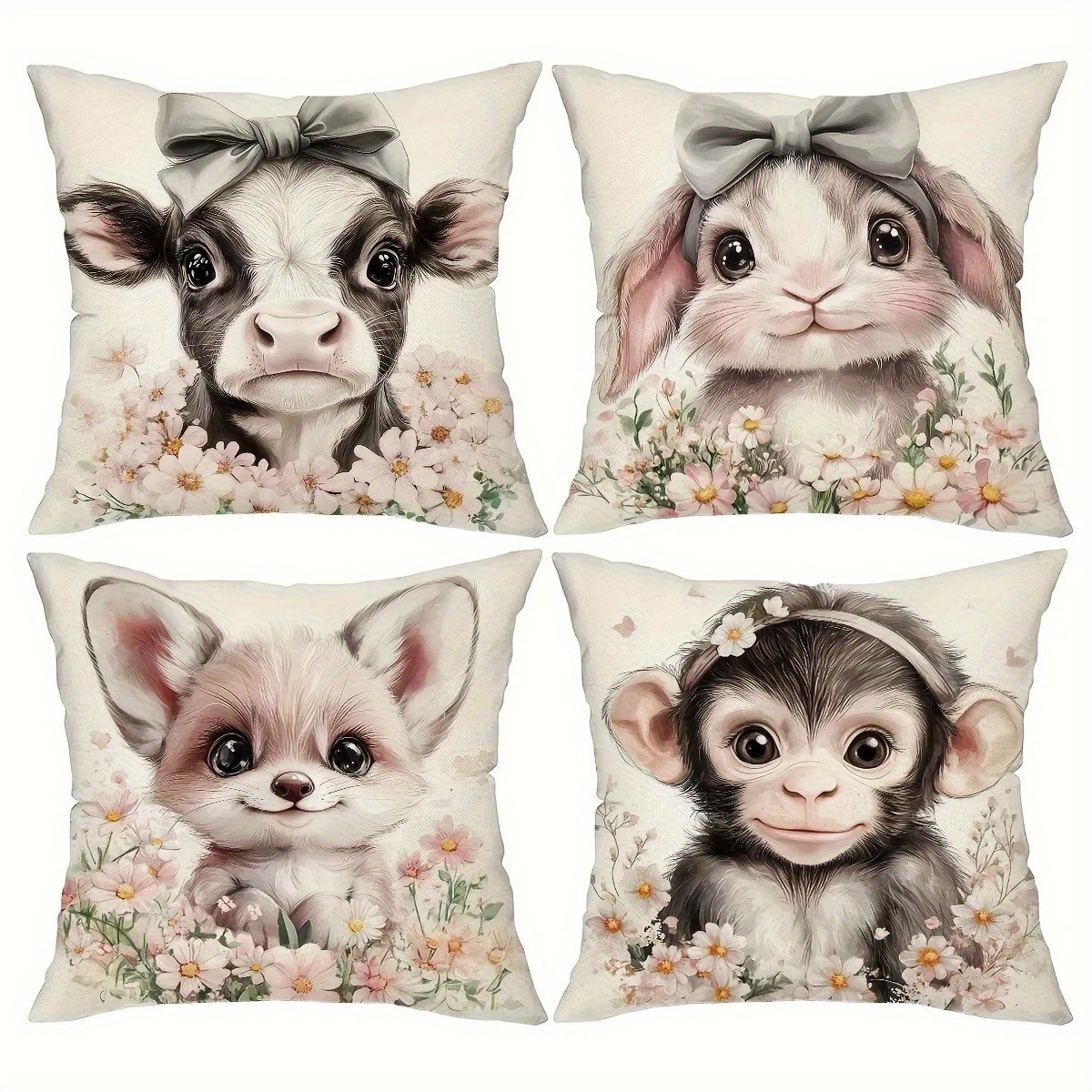 Cute Baby Farm Animal Throw Pi - Baby Nursery Cushion incelemesi ve fiyatı