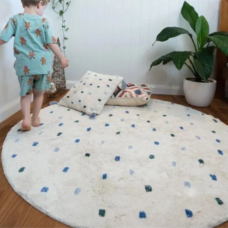 Dot Fluffy Carpet Living Room  - Baby Nursery Carpet incelemesi ve fiyatı