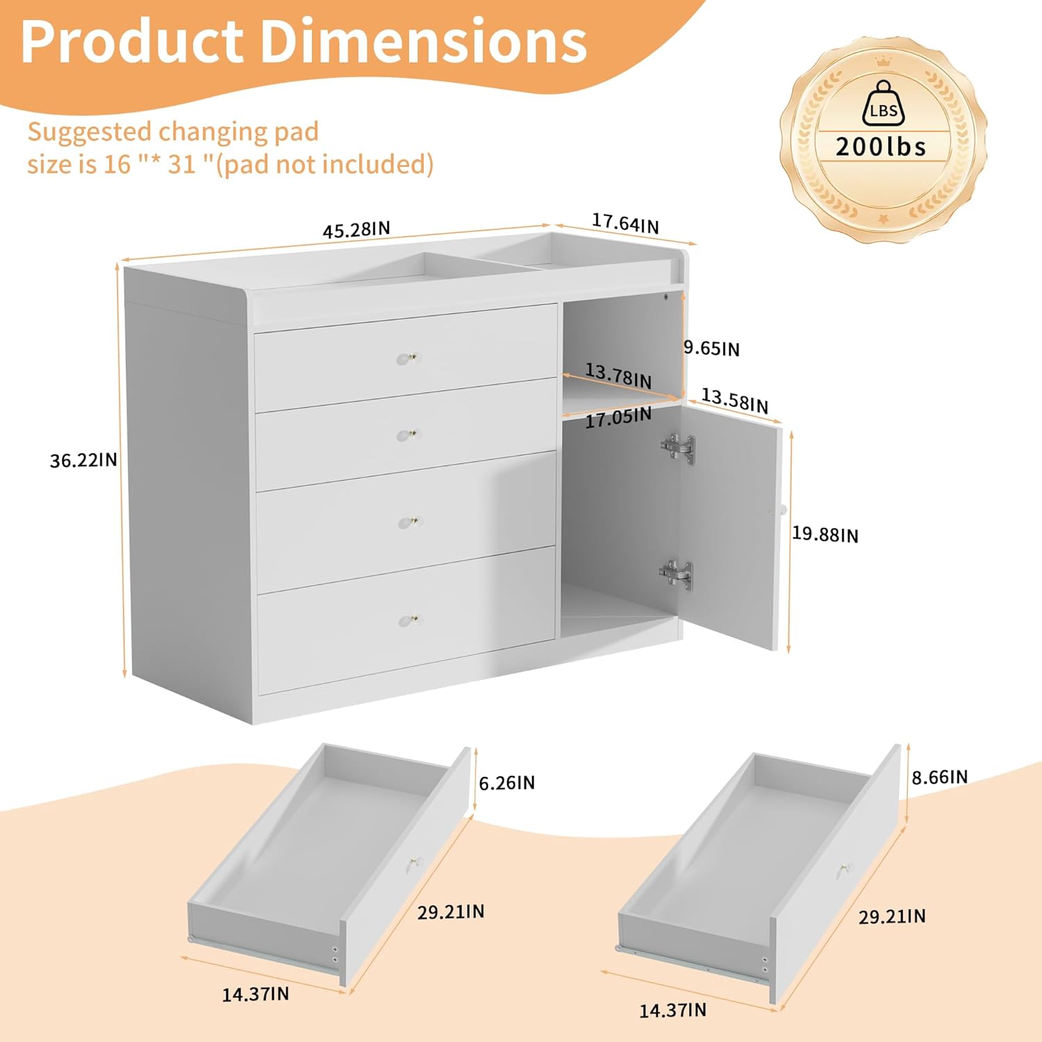 Baby Dresser Changing Table wi - Baby Nursery Dresser Changing Table incelemesi ve fiyatı