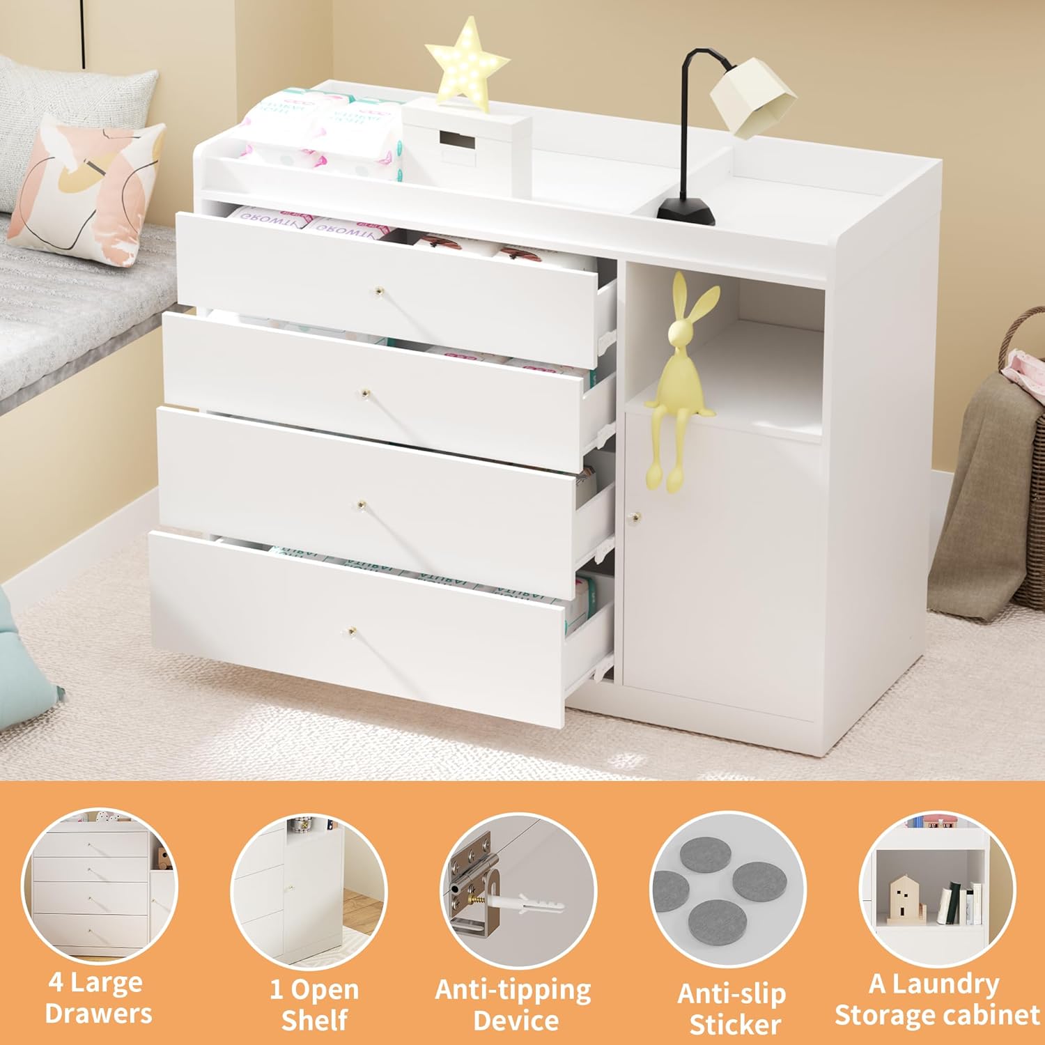 Baby Dresser Changing Table wi - Baby Nursery Dresser Changing Table incelemesi ve fiyatı
