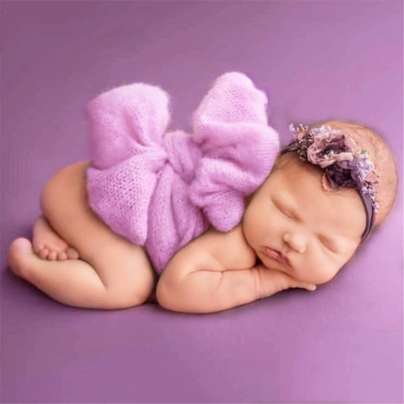 2pcs Butterfly Bowknot Pose Be - Baby Wrap Stretchy incelemesi ve fiyatı