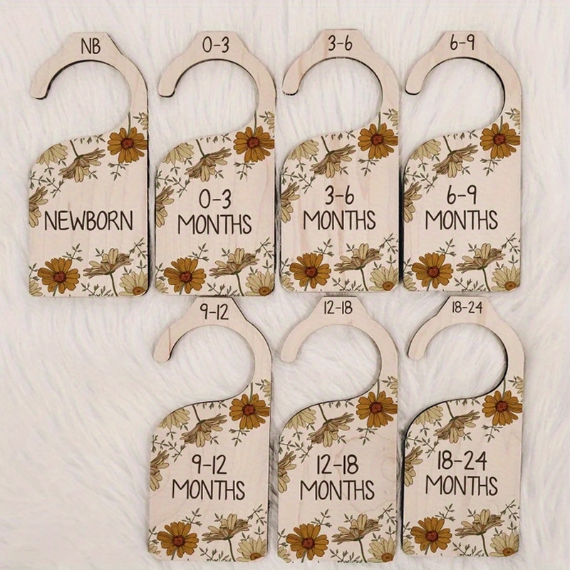 7pcs Vintage Daisy Baby Wood C - Baby Nursery Wardrobe incelemesi ve fiyatı