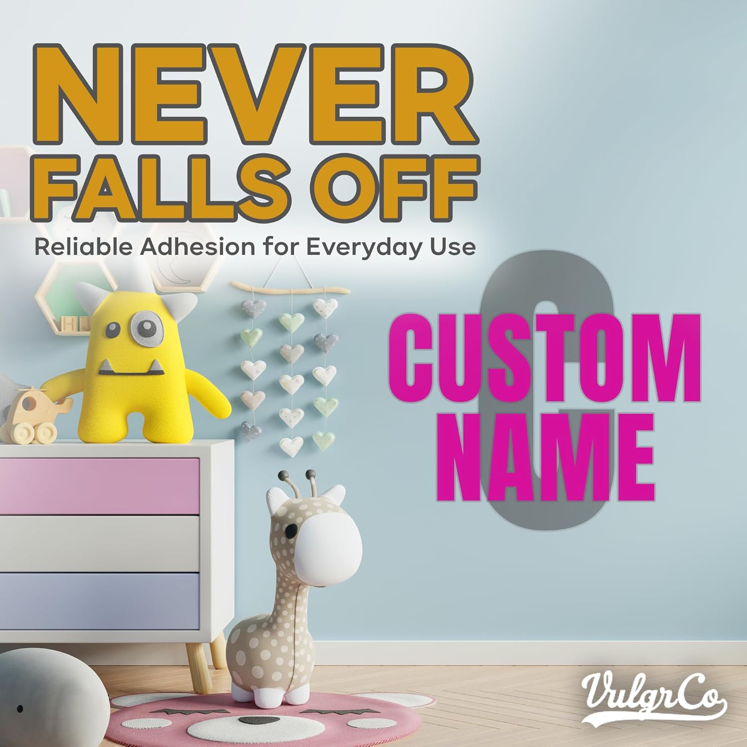 Custom Name Wall Decals for Ki - Wall Decal Nursery incelemesi ve fiyatı