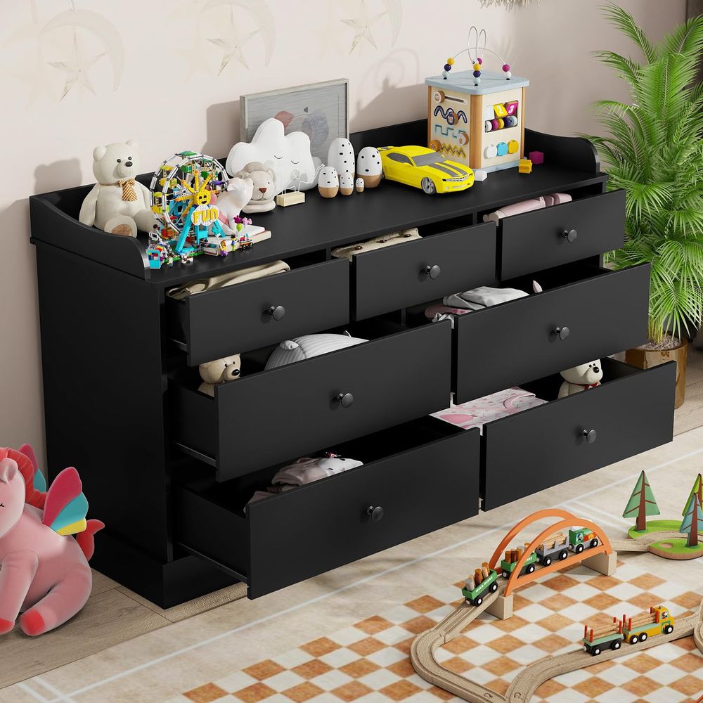 Kids Dresser Cabinet with 7 Dr - Baby Nursery Dresser Changing Table incelemesi ve fiyatı