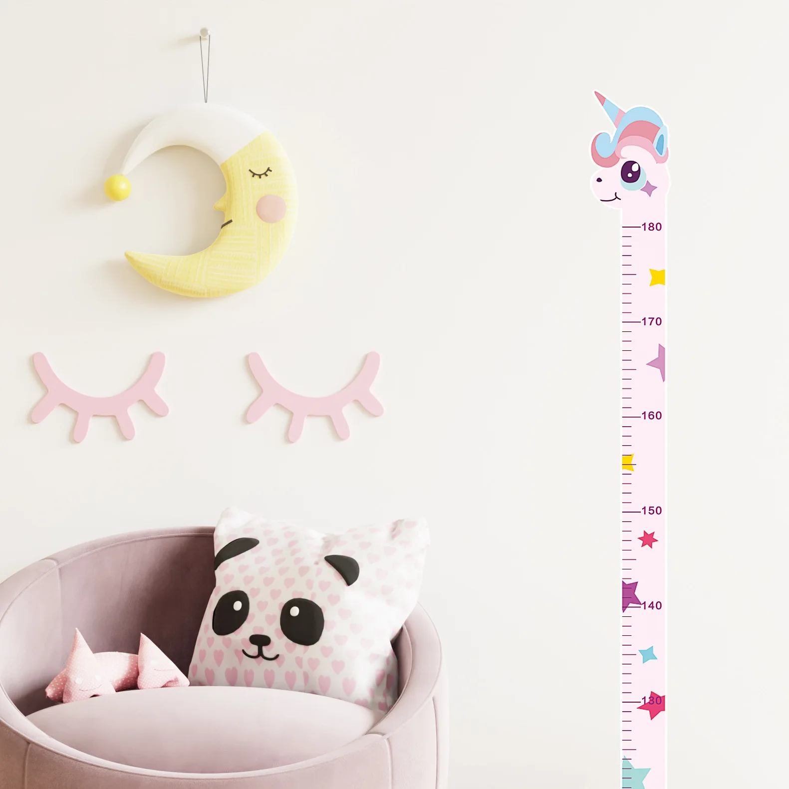 Cartoon Animals Baby Height Me - Wall Decal Nursery incelemesi ve fiyatı
