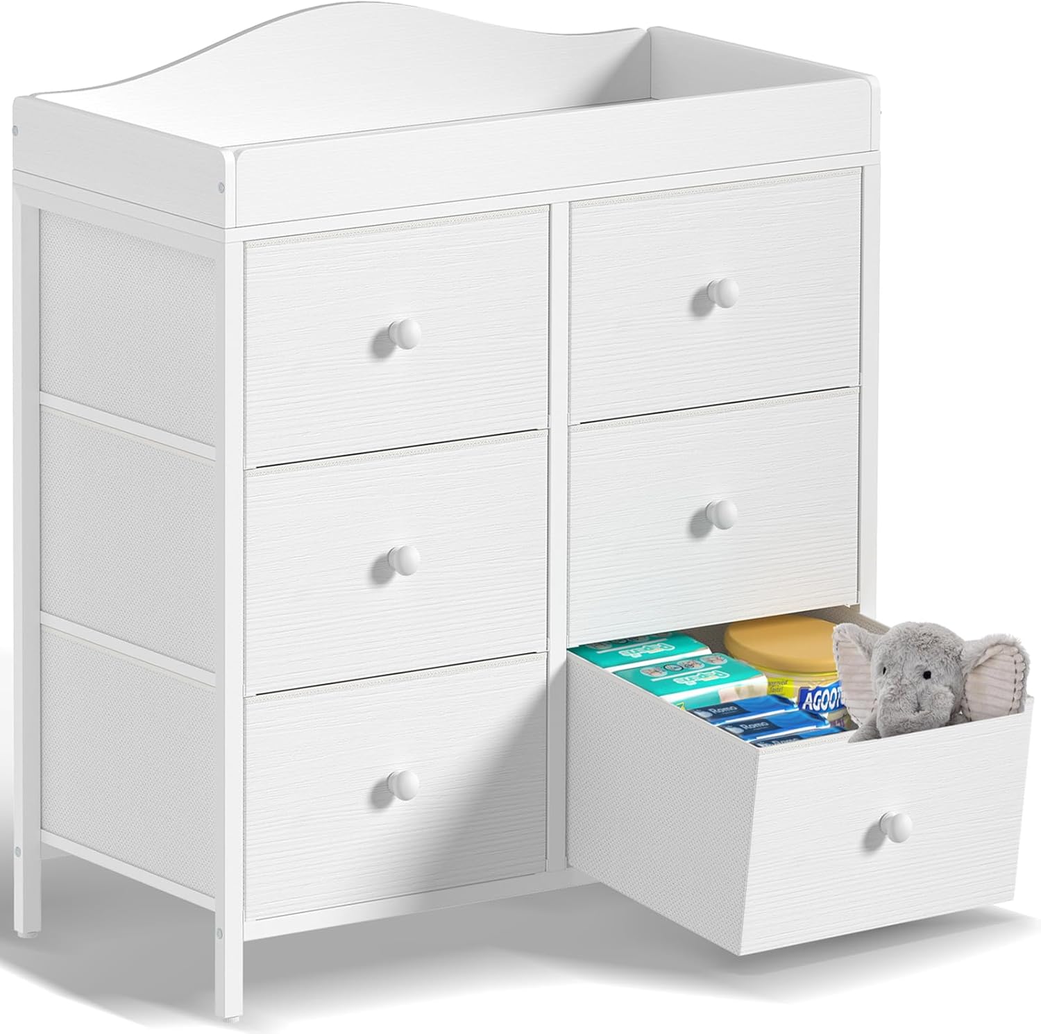 White Changing Table Dresser w - Baby Nursery Dresser Changing Table incelemesi ve fiyatı