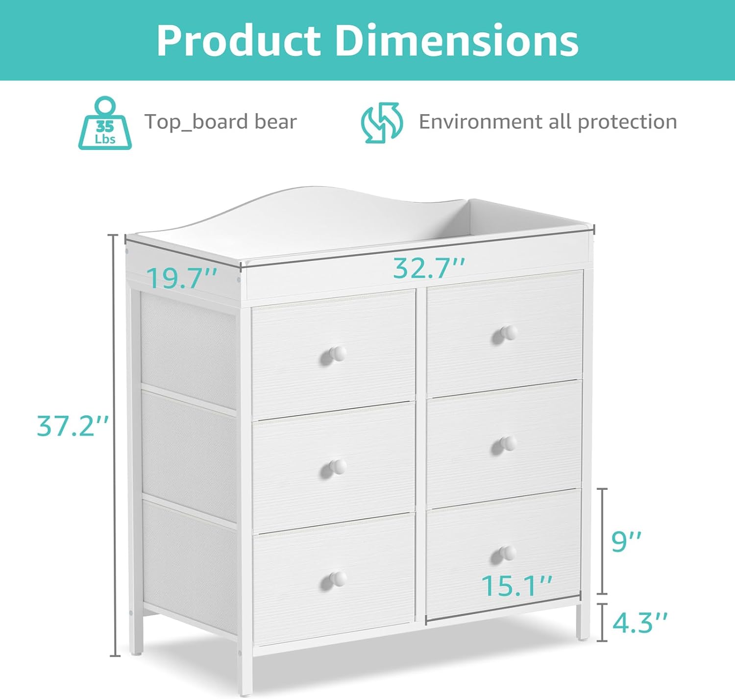 White Changing Table Dresser w - Baby Nursery Dresser Changing Table incelemesi ve fiyatı