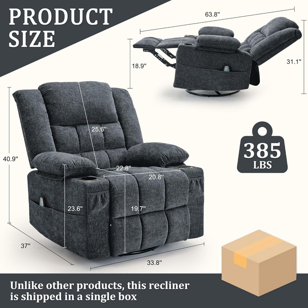 Swivel Rocker Recliner for Adu - Rocking Chair Nursery incelemesi ve fiyatı