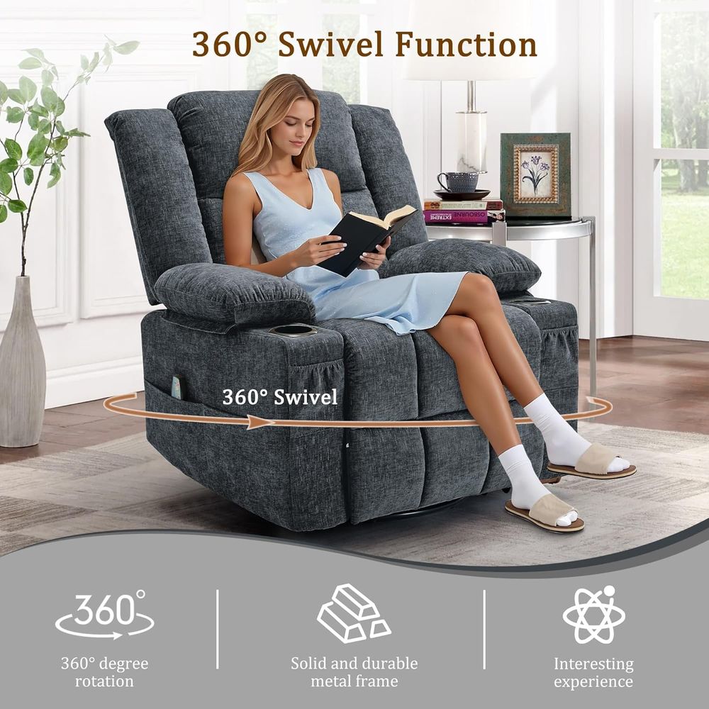 Swivel Rocker Recliner for Adu - Rocking Chair Nursery incelemesi ve fiyatı