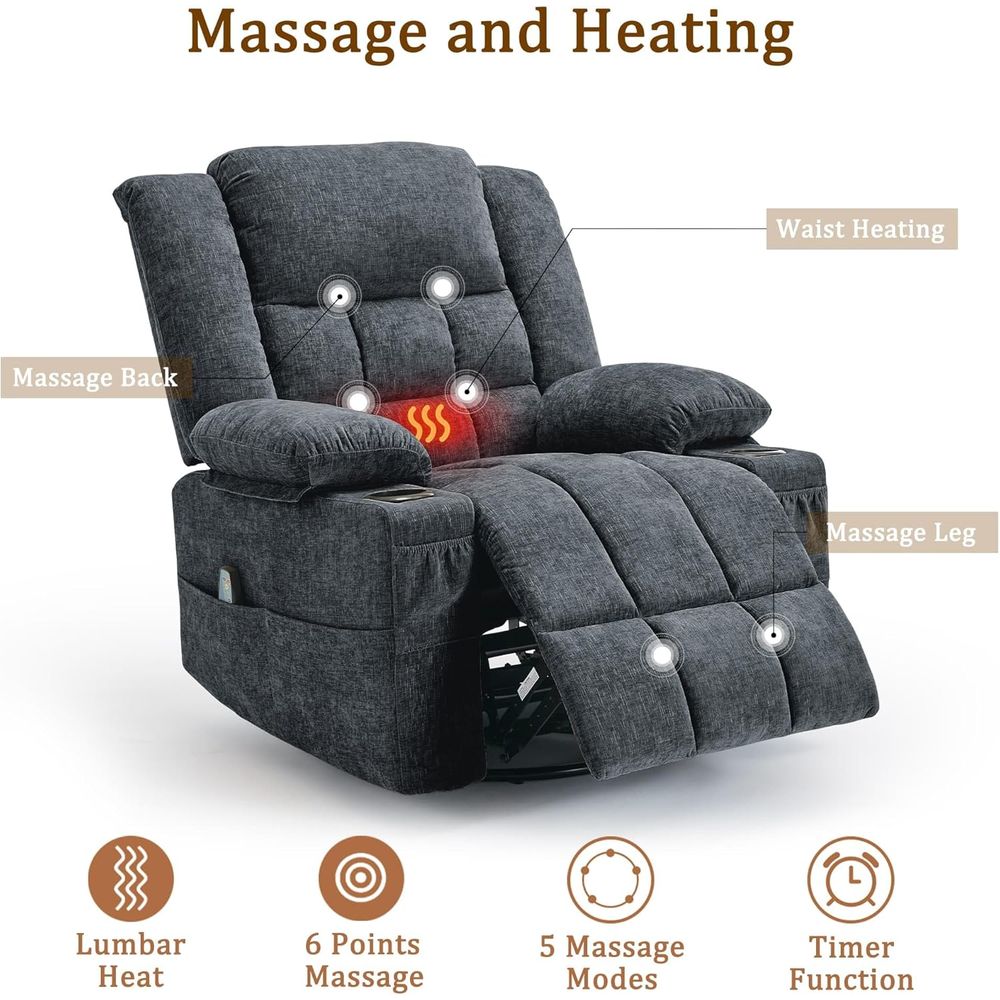 Swivel Rocker Recliner for Adu - Rocking Chair Nursery incelemesi ve fiyatı