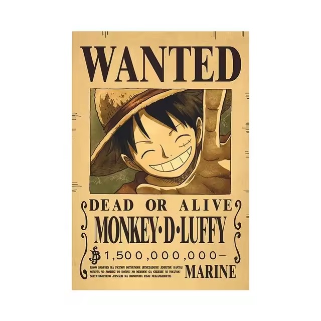 Anime One Piece Bounty Wanted  - Wall Decal Nursery incelemesi ve fiyatı